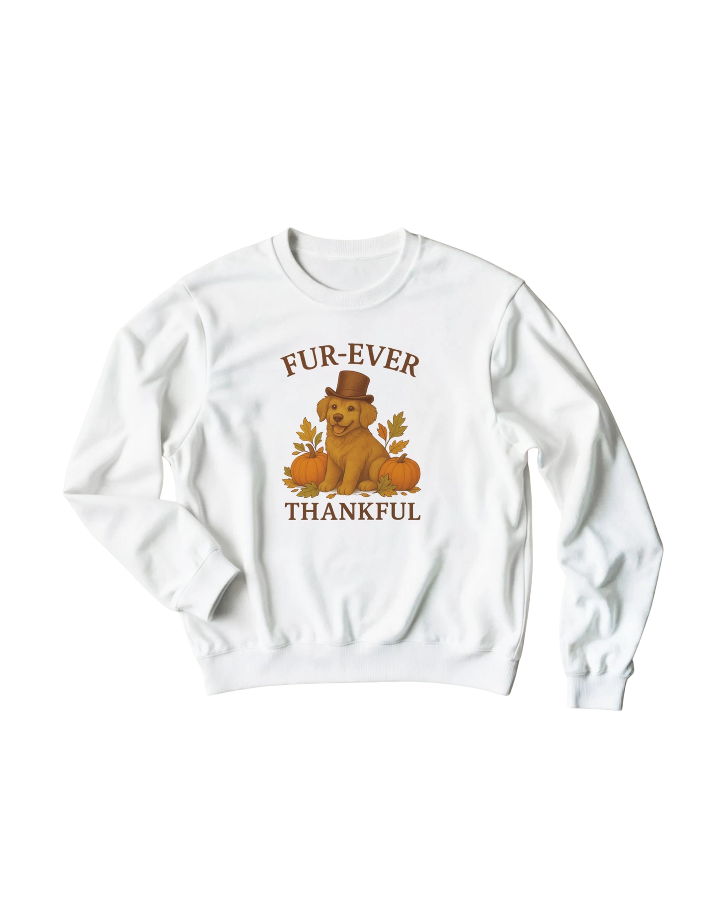 Fur-Ever Thankful | Cozy Fall Dog Sweatshirt | Classic Unisex Crewneck