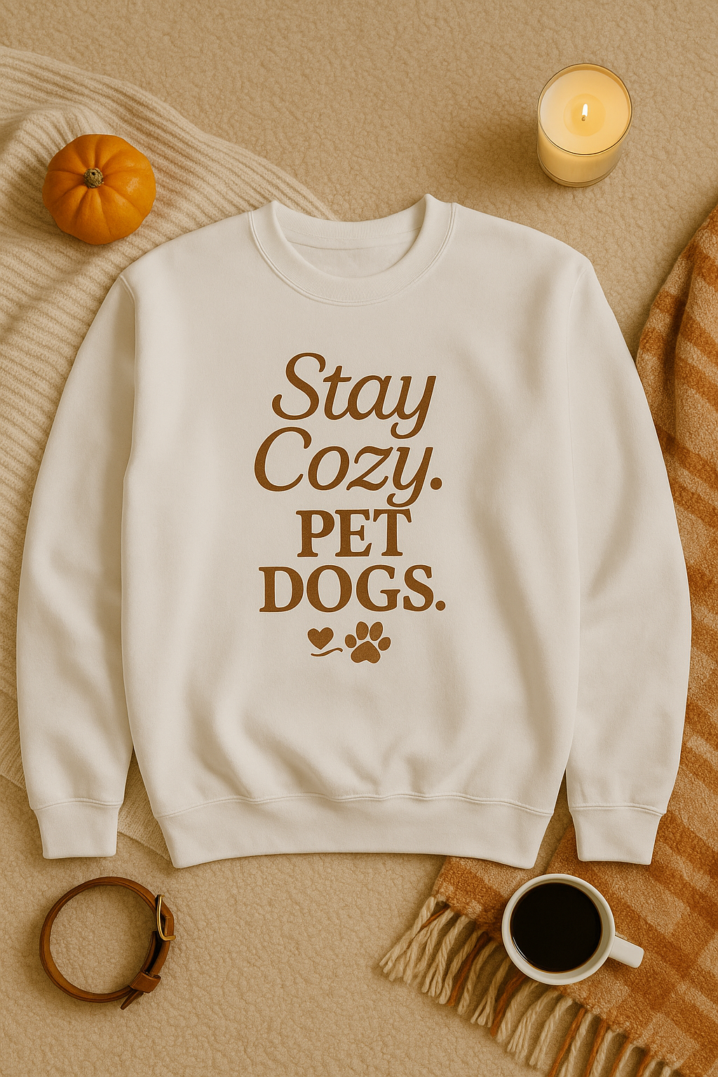 " Stay Cozy. Pet Dogs. " Cozy Unisex Crewneck Sweatshirt | The Cozy Animal Co.
